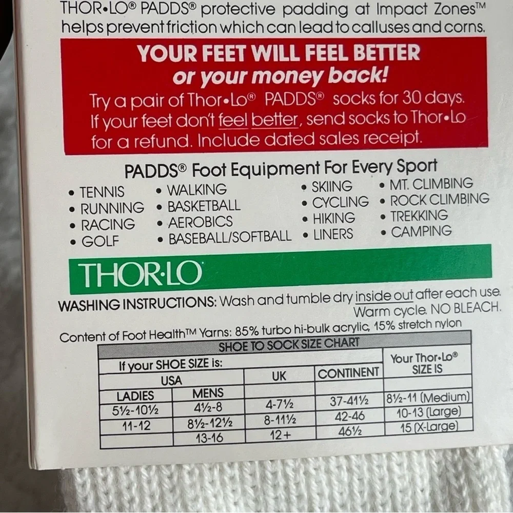 Vintage Thor.Lo Athletic Socks - Black, Gray, White  2 Pairs